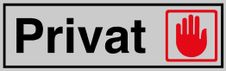 Placa aluminio adhesiva "privat"