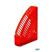 Revistero plastico transparente rojo