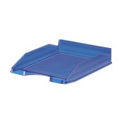 Bandeja plastico apilable transparente fluor azul oscuro