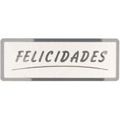 300 etiquetas adhesivas stamping plata felicidades