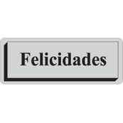 300 etiquetas adhesivas tinta plata felicidades