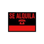 Cartel glasspack pvc 0,4mm "se alquila"