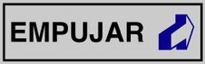 Placa aluminio adhesiva "empujar"