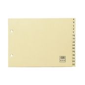 Elba indice alfabetico cartulina beige cuarto 15 hojas