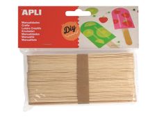 APLI kids - Palito para manualidades - 1.8 x 15 cm - natural - madera (paquete de 40)