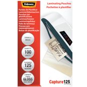 Fellowes Laminating Pouches - 125 micrones - paquete de 100 - 54 x 86 mm bolsas para laminación