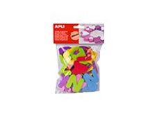 APLI kids - Forma artesanal - letras - 5 x 0.18 cm - azul, amarillo, rojo, verde, naranja - etilvinilacetato (EVA) (paquete de 104)