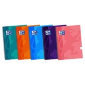 Oxford cuaderno espiral folio 80 hojas 4x4 con margen tapa plastico colores tendencia