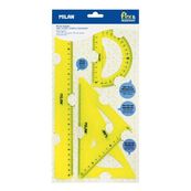 Kit trazado regla 30cm flex&resist. amarillo
