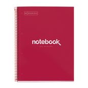 Miquel rius notebook 1 color A4 80 hojas 5x5 90g emotions rojo