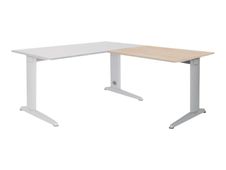 Rocada METAL - Mesa - esquina - verde haya - gris, RAL 9006 base