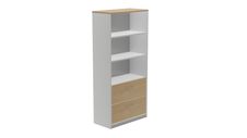 Armario alto carpetero 195x90x45 estructura aluminio frontales roble