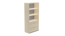 Armario alto carpetero 195x90x45 estructura roble frontales haya