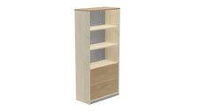 Armario alto carpetero 195x90x45 estructura roble frontales roble
