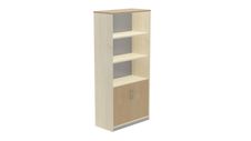 Armario alto con puertas bajas 195x90x45 estructura haya puertas roble