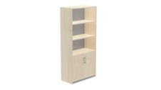Armario alto con puertas bajas 195x90x45 estructura roble puertas haya