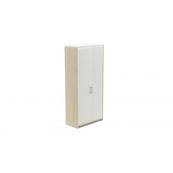 Armario alto con puertas 195x90x45 estructura haya puertas blanco
