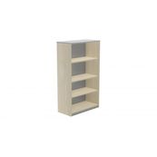 Armario estanteria medio sin puertas 156x90x45 estructura haya tapa gris