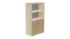 Armario medio con puertas bajas 156x90x45 estructura roble puertas roble