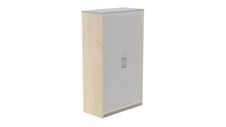 Armario medio con puertas 156x90x45 estructura roble puertas gris