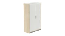 Armario medio con puertas 156x90x45 estructura roble puertas blanco