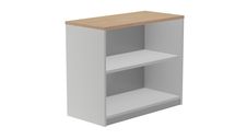 Armario estanteria bajo sin puertas 78x90x45 estructura aluminio tapa roble