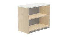 Armario estanteria bajo sin puertas 78x90x45 estructura roble tapa blanco