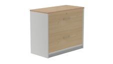 Armario carpetero bajo 78x90x45 estructura aluminio frontales roble
