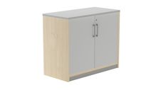 Armario bajo con puertas 78x90x45 estructura roble puertas gris