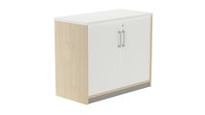 Armario bajo con puertas 78x90x45 estructura roble puertas blanco