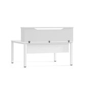 Modulo recepcion  140cm blanco / blanco. medidas 140x40x30cm. -mesa no incluida en el