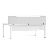 Modulo recepcion  200cm blanco / blanco. medidas 200x40x30cm. -mesa no incluida en el