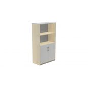 Armario medio con puertas bajas156x90x45 estructura haya puertas gris