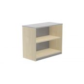 Armario estanteria bajo sin puertas 78x90x45 estructura haya tapa gris