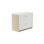 Armario carpetero bajo 78x90x45 estructura haya frontales blanco