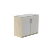 Armario bajo con puertas 78x90x45 estructura haya puertas gris