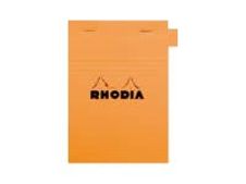 RHODIA N°13 - Almohadilla - grapado - A6 - 80 hojas / 160 páginas - papel blanco - cuadriculado - naranja