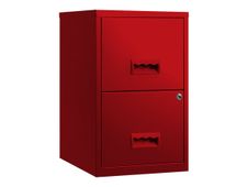 Cajonera 2 cajones carpetas colgantes rojo