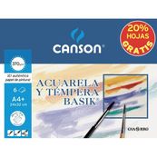 Minipack 24x32 6 hojas acuarela basik 370g