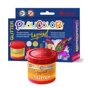 6tempera 40ml glitter colores surtidos playcolor