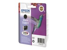 Epson T0801 - 7.4 ml - negro - original - blíster - cartucho de tinta - para Stylus Photo P50, PX650, PX660, PX700, PX710, PX720, PX730, PX800, PX810, PX820, PX830
