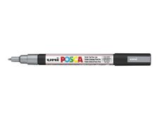 POSCA PC-3M - Marcador - permanente - plata - tinta pigmentada al agua - 0.9-1.3 mm - fino