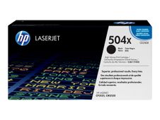 HP 504X - Alto rendimiento - negro - original - LaserJet - cartucho de tóner (CE250X) - para Color LaserJet CM3530, CM3530fs, CP3525, CP3525dn, CP3525n, CP3525x, CP3527, CP3529