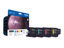 Brother LC1220VALBP - Paquete de 4 - negro, amarillo, cián, magenta - original - blíster - cartucho de tinta - para Brother DCP-J525, DCP-J725, DCP-J925, MFC-J430, MFC-J625, MFC-J825; MyMio MFC-J825