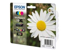 Epson 18XL - Paquete de 4 - XL - negro, amarillo, cián, magenta - original - blíster - cartucho de tinta - para Expression Home XP-212, 215, 225, 312, 315, 322, 325, 412, 415, 422, 425