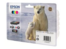 Epson 26 Multipack - Paquete de 4 - negro, amarillo, cián, magenta - original - cartucho de tinta - para Expression Premium XP-510, 520, 600, 605, 610, 615, 620, 625, 700, 710, 720, 800, 810, 820