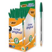 BIC Cristal - Bolígrafo - verde - 1 mm - medio (paquete de 50)