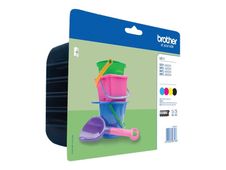 Brother LC221 - Paquete de 4 - negro, amarillo, cián, magenta - original - cartucho de tinta - para Brother DCP-J562DW, MFC-J480DW, MFC-J680DW, MFC-J880DW