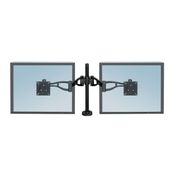 Fellowes Professional Series Depth Adjustable Dual Monitor Arm - Kit de montaje - brazo ajustable - para 2 monitores - hierro - negro - montable en escritorio