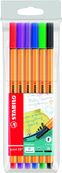 STABILO point 88 - Rotulador - negro, rojo, azul, verde, violeta, lila - 0.4 mm (paquete de 6)